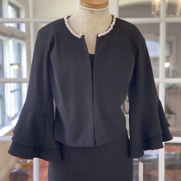 Dress, with jacket, elegant, size 6. Pearls - Picture 3 of 7